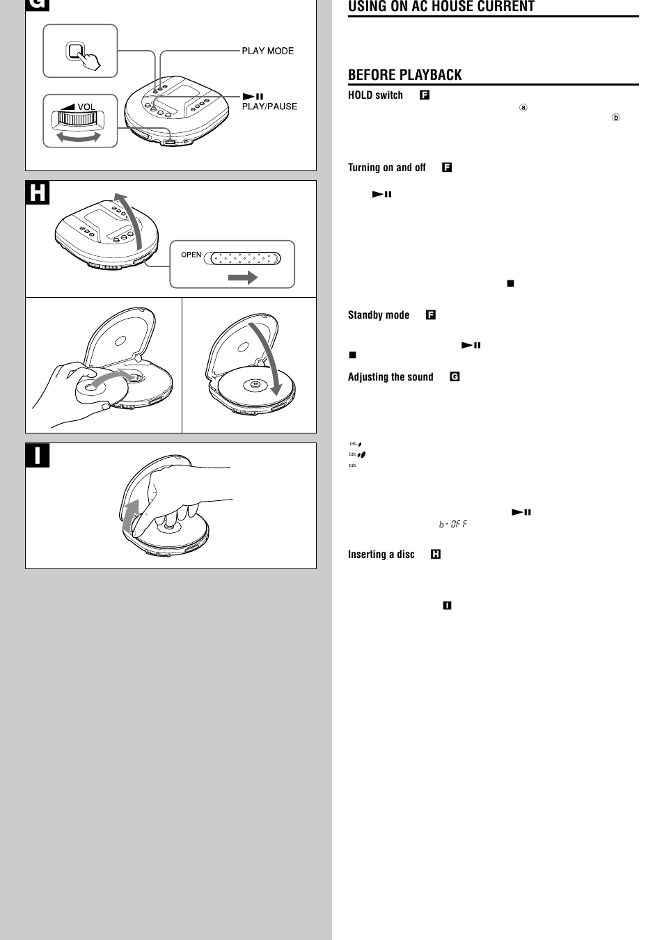 Using on ac house current, Before playback | Aiwa XP-R120 User Manual | Page 4 / 8