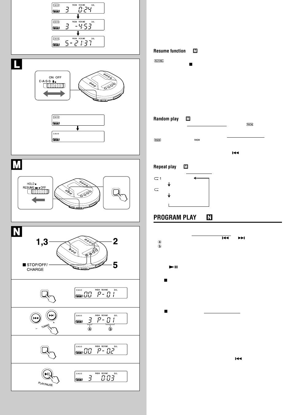 Program play → n | Aiwa XP-R120 User Manual | Page 6 / 8