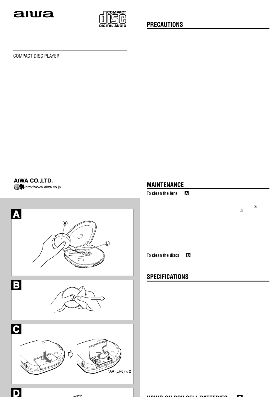 Aiwa XP-R220 User Manual | 8 pages