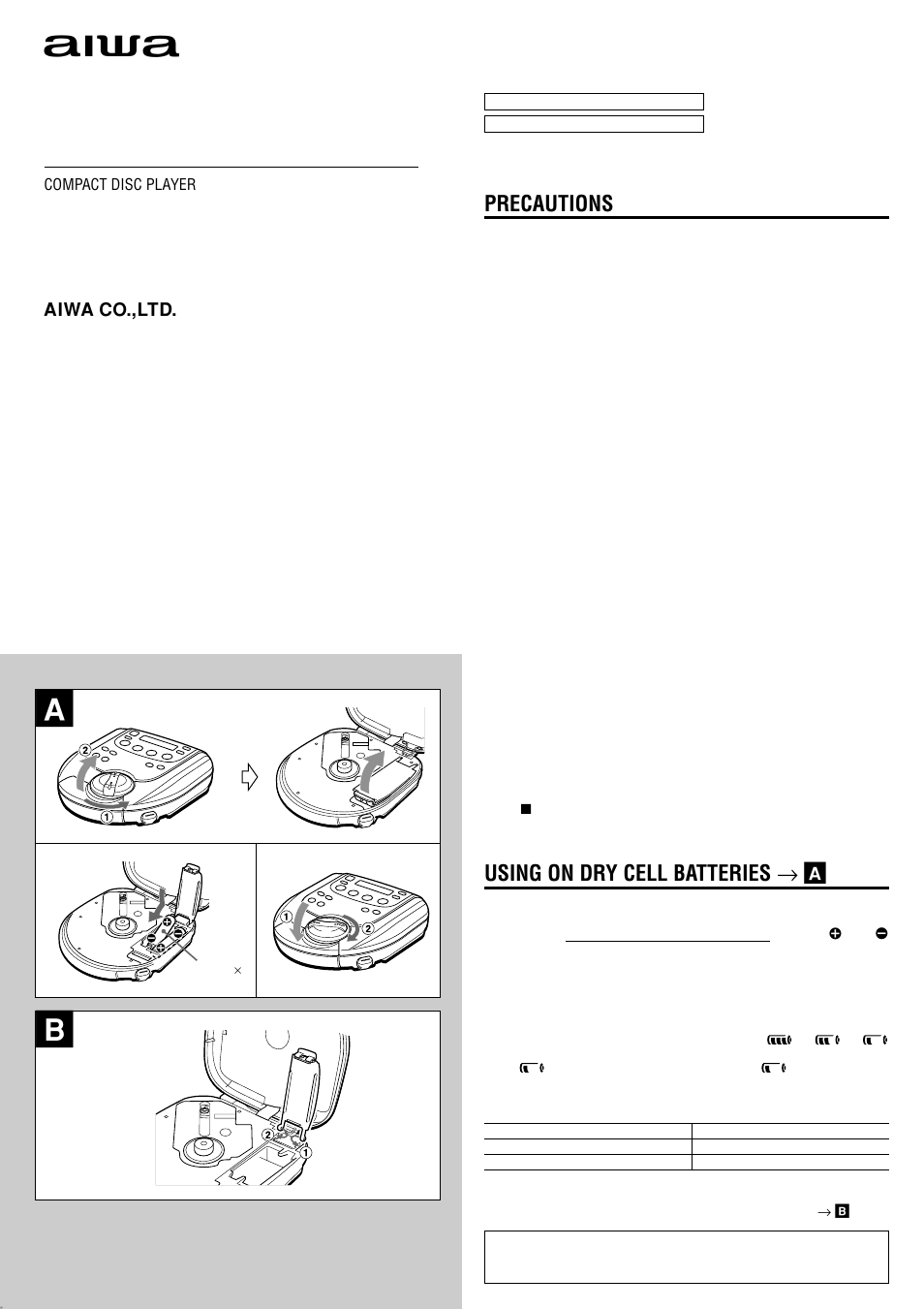 Aiwa XP-SR311 User Manual | 8 pages