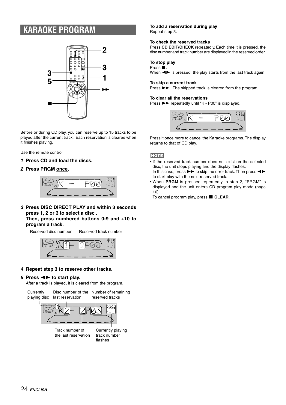 Karaoke program | Aiwa CX-NHMT75 User Manual | Page 24 / 92