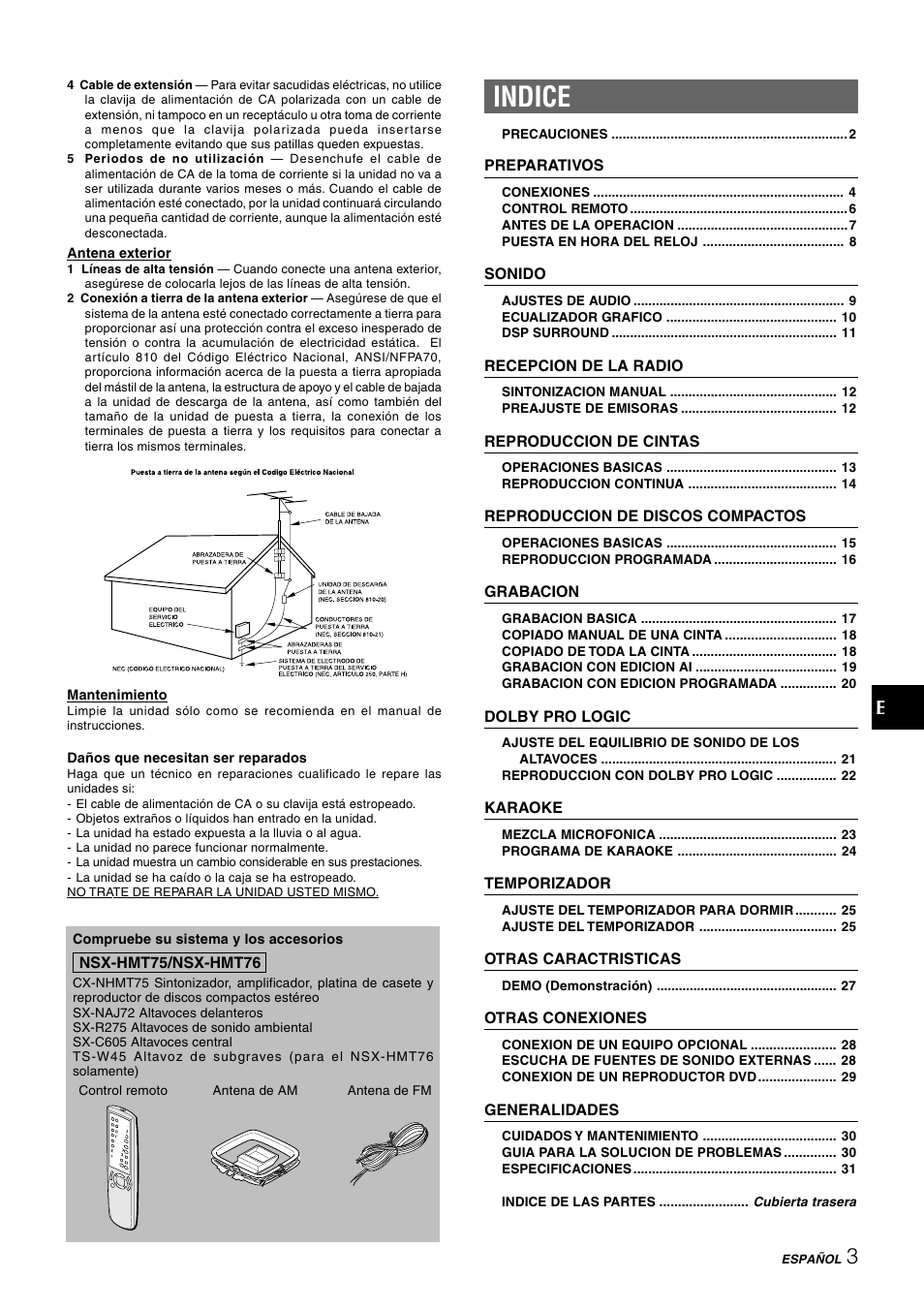 Indice | Aiwa CX-NHMT75 User Manual | Page 34 / 92