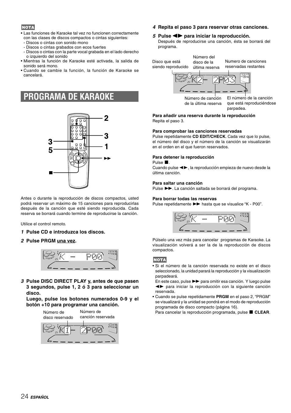 Programa de karaoke | Aiwa CX-NHMT75 User Manual | Page 55 / 92