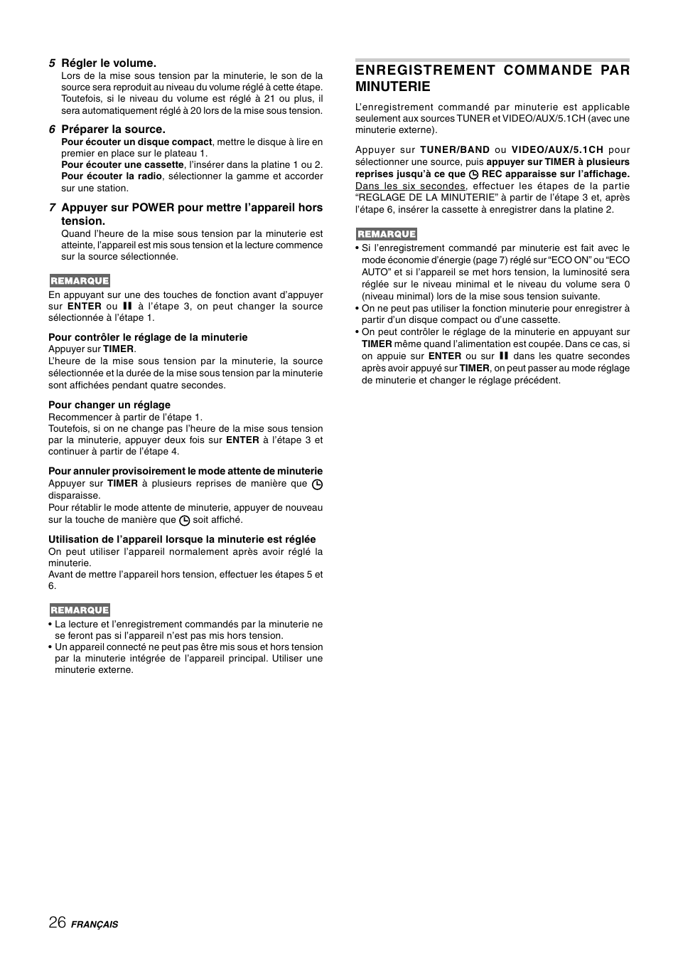 Enregistrement commande par minuterie | Aiwa CX-NHMT75 User Manual | Page 87 / 92