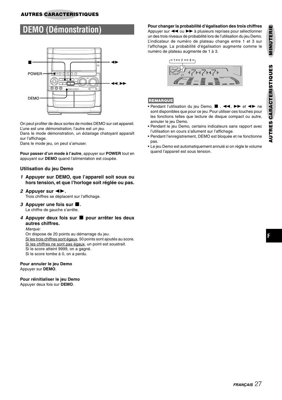 Demo (démonstration) | Aiwa CX-NHMT75 User Manual | Page 88 / 92