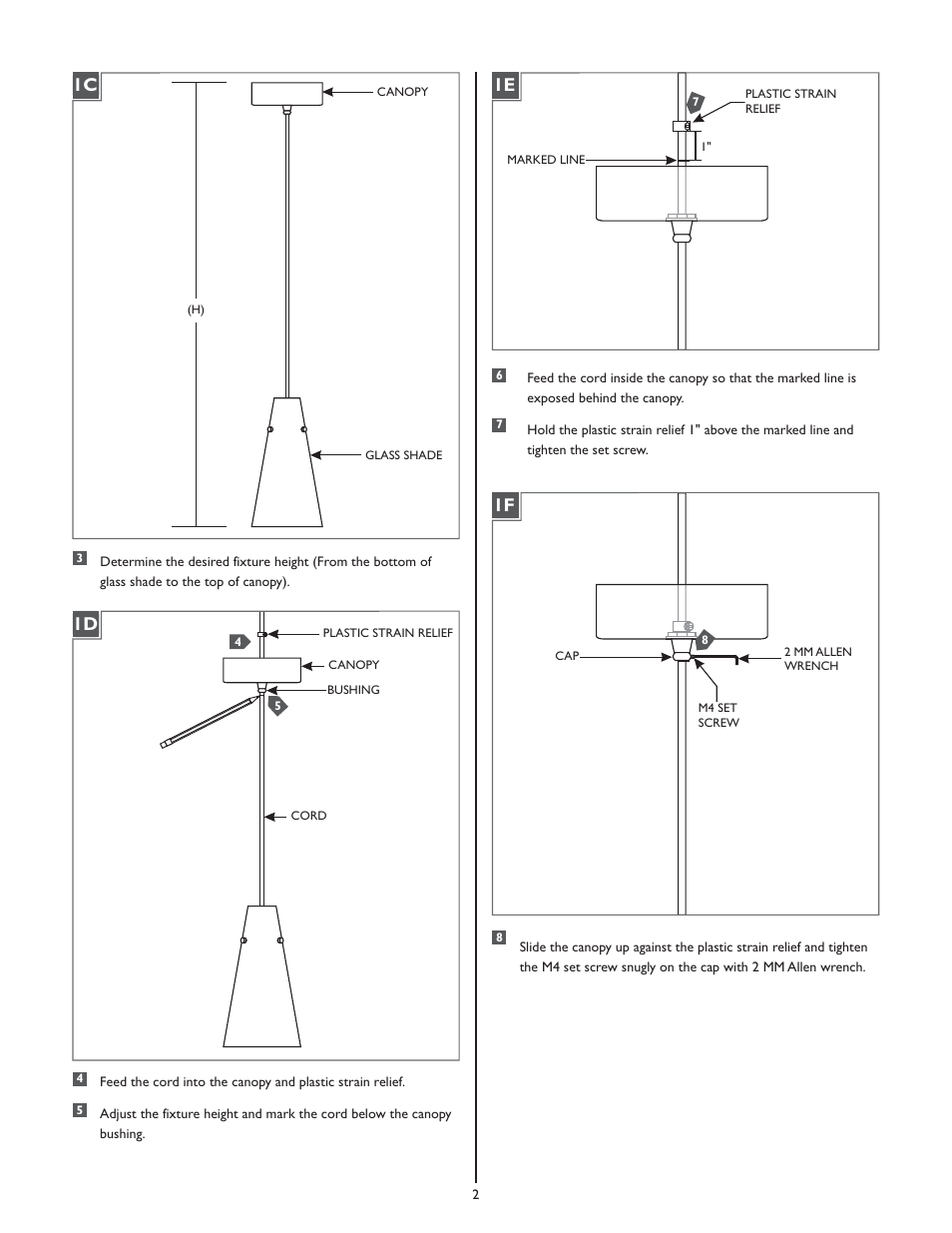 1e 1d 1f | LBL Lighting Kona II SPCF User Manual | Page 2 / 4
