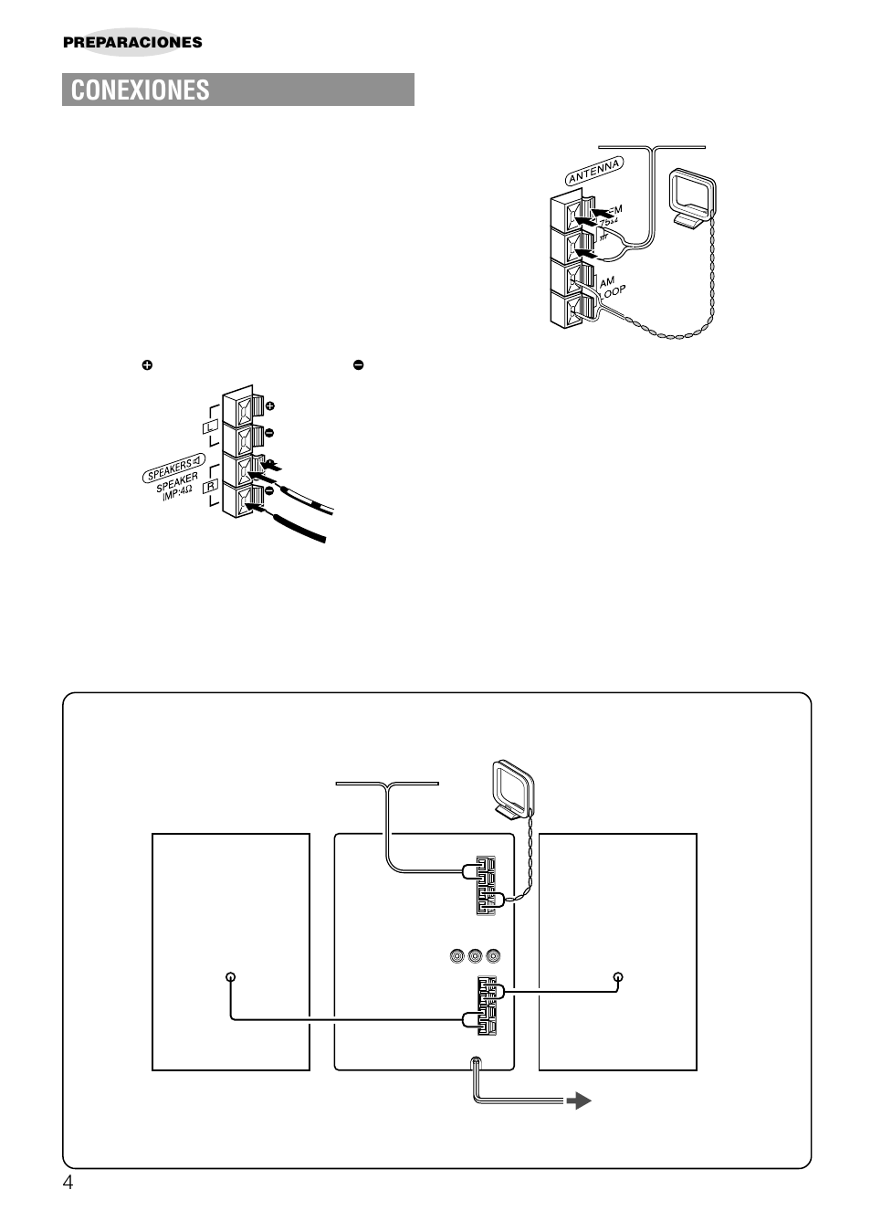 Conexiones | Aiwa LCX-357 User Manual | Page 24 / 62