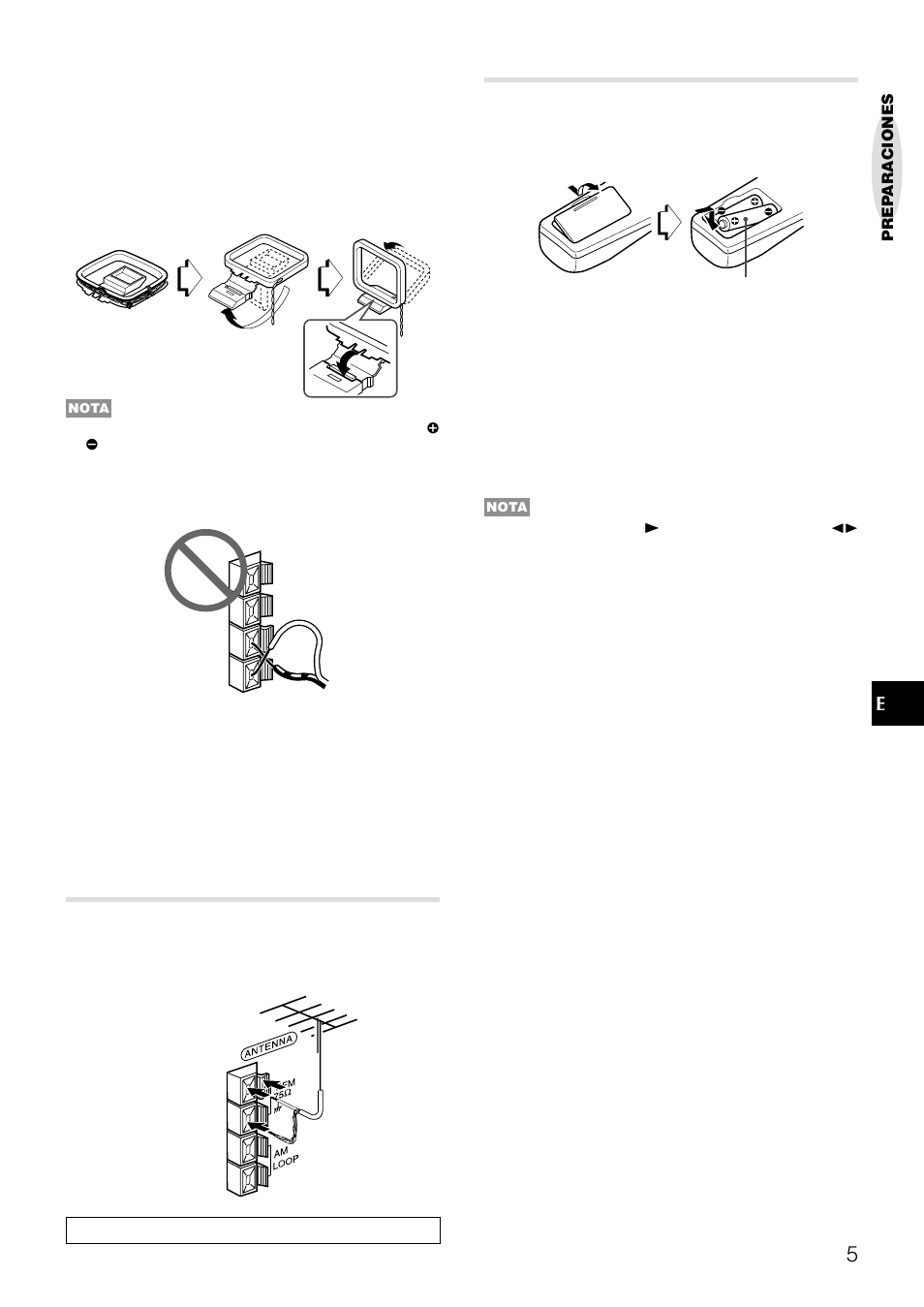 Conexión de una antena exterior, Mando a distancia | Aiwa LCX-357 User Manual | Page 25 / 62