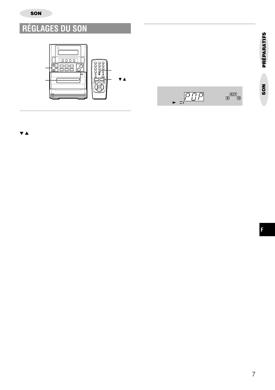Réglages du son, Réglage du volume, Égaliseur graphique | Aiwa LCX-357 User Manual | Page 47 / 62