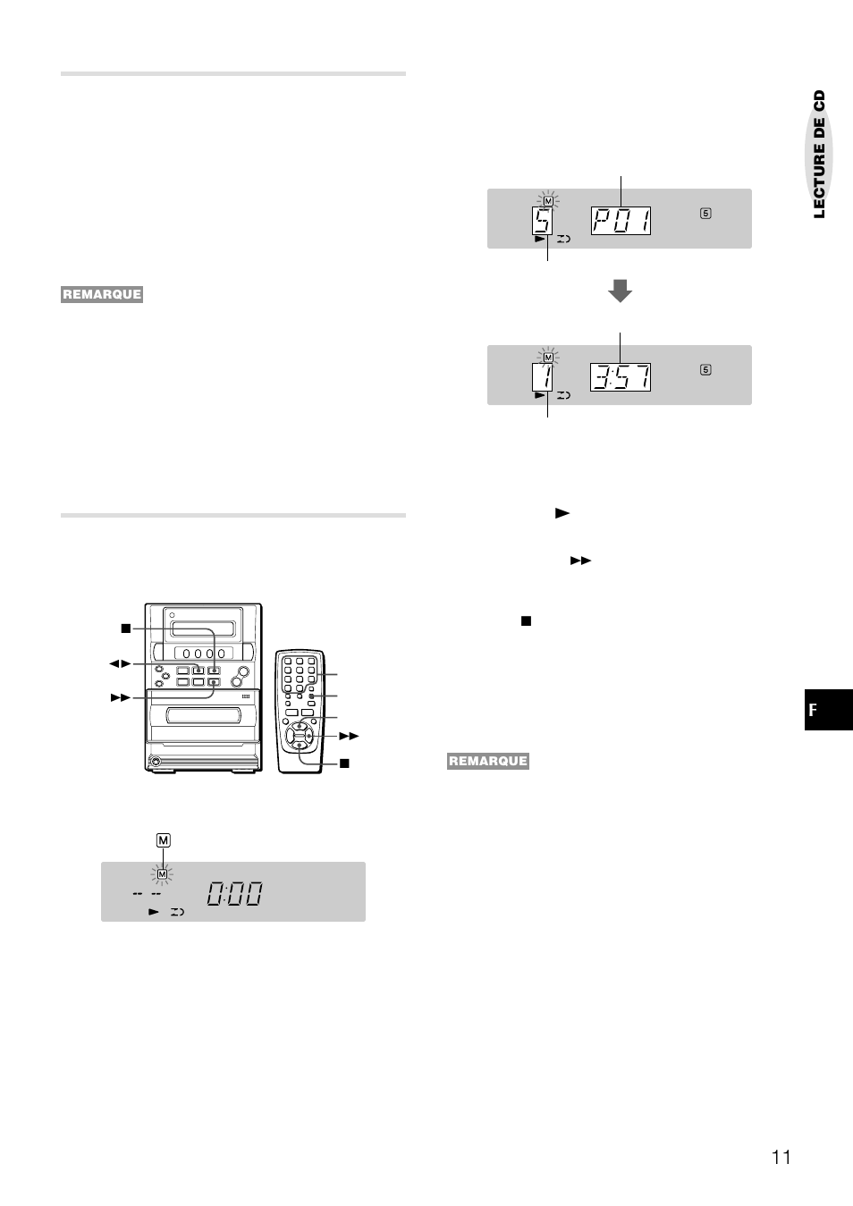 Lecture repetee, Lecture programmée | Aiwa LCX-357 User Manual | Page 51 / 62