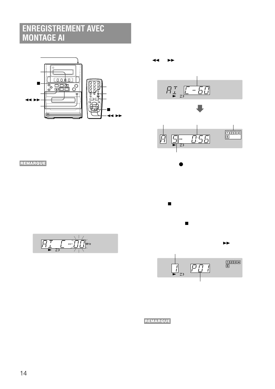 Enregistrement avec montage ai | Aiwa LCX-357 User Manual | Page 54 / 62
