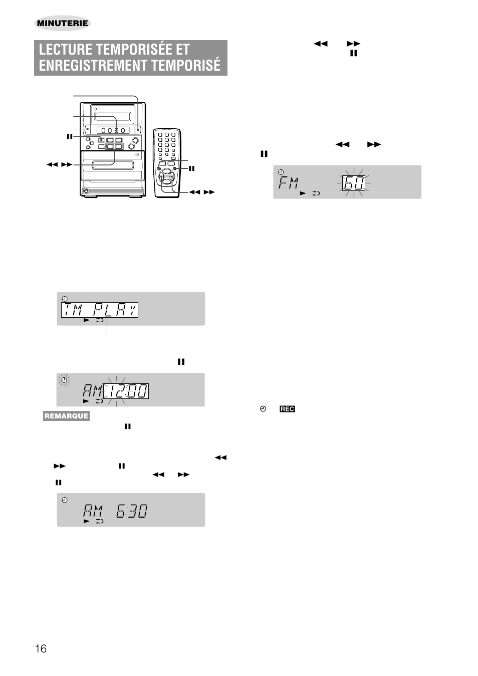 Lecture temporisée et enregistrement temporisé | Aiwa LCX-357 User Manual | Page 56 / 62