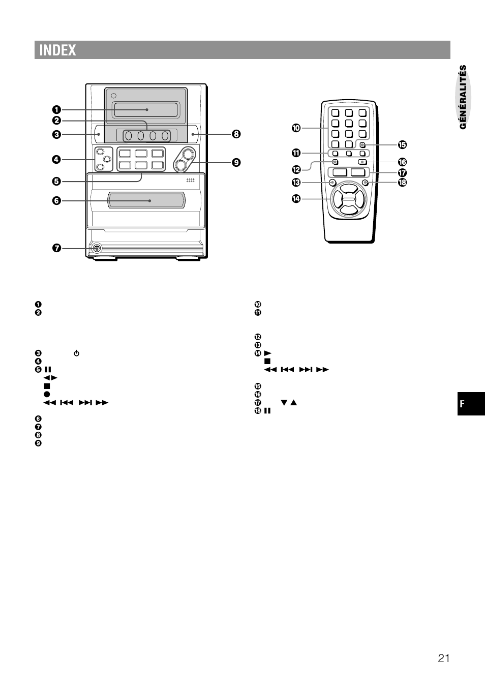 Index | Aiwa LCX-357 User Manual | Page 61 / 62