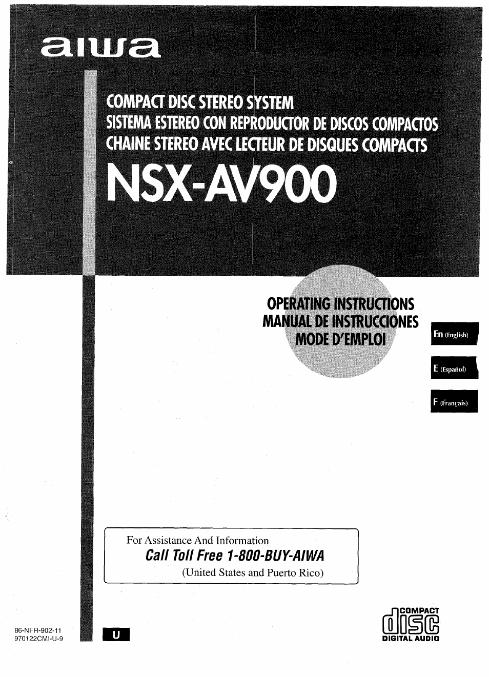 Aiwa NSX-AV900 User Manual | 80 pages