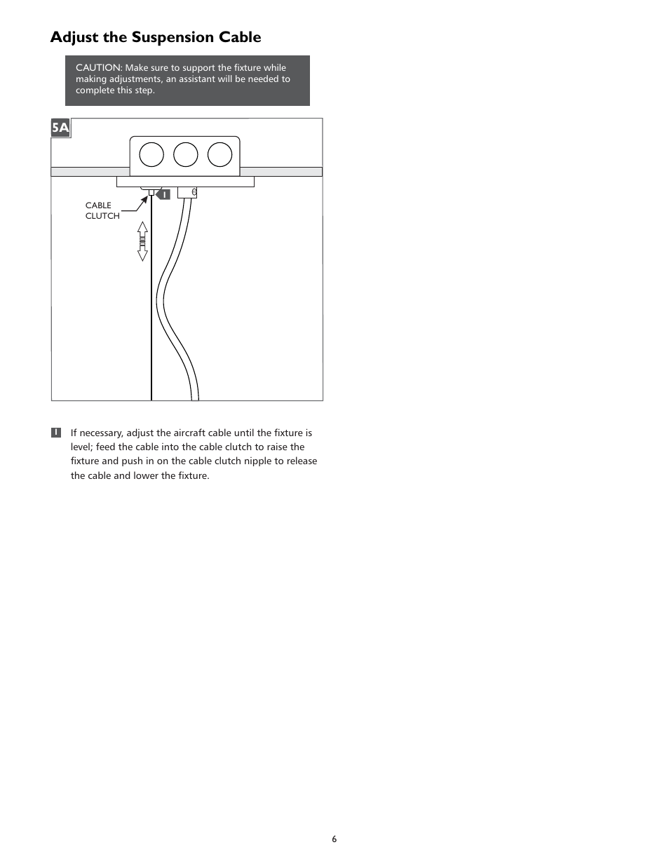 Adjust the suspension cable | LBL Lighting Constellation Grande S User Manual | Page 6 / 8