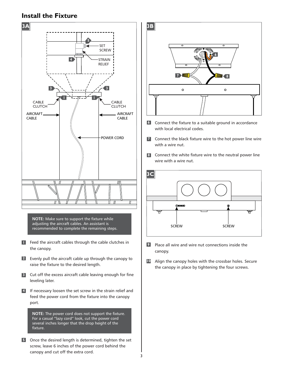 Install the fixture | LBL Lighting Derby Rectangular S User Manual | Page 3 / 4