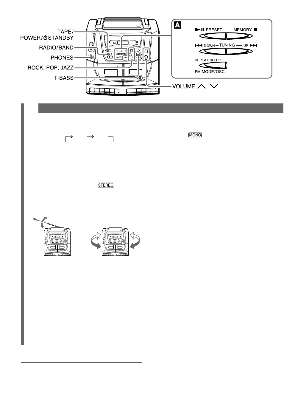 Tuner operation | Aiwa CA-DW539 User Manual | Page 6 / 12