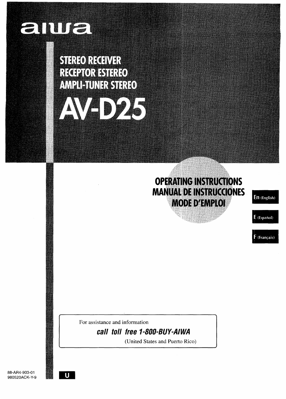 Aiwa AV-D25 User Manual | 56 pages