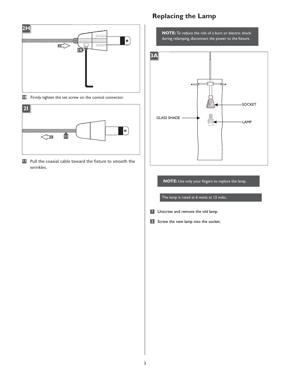 Replacing the lamp | LBL Lighting Mini-Rhythm D User Manual | Page 3 / 4