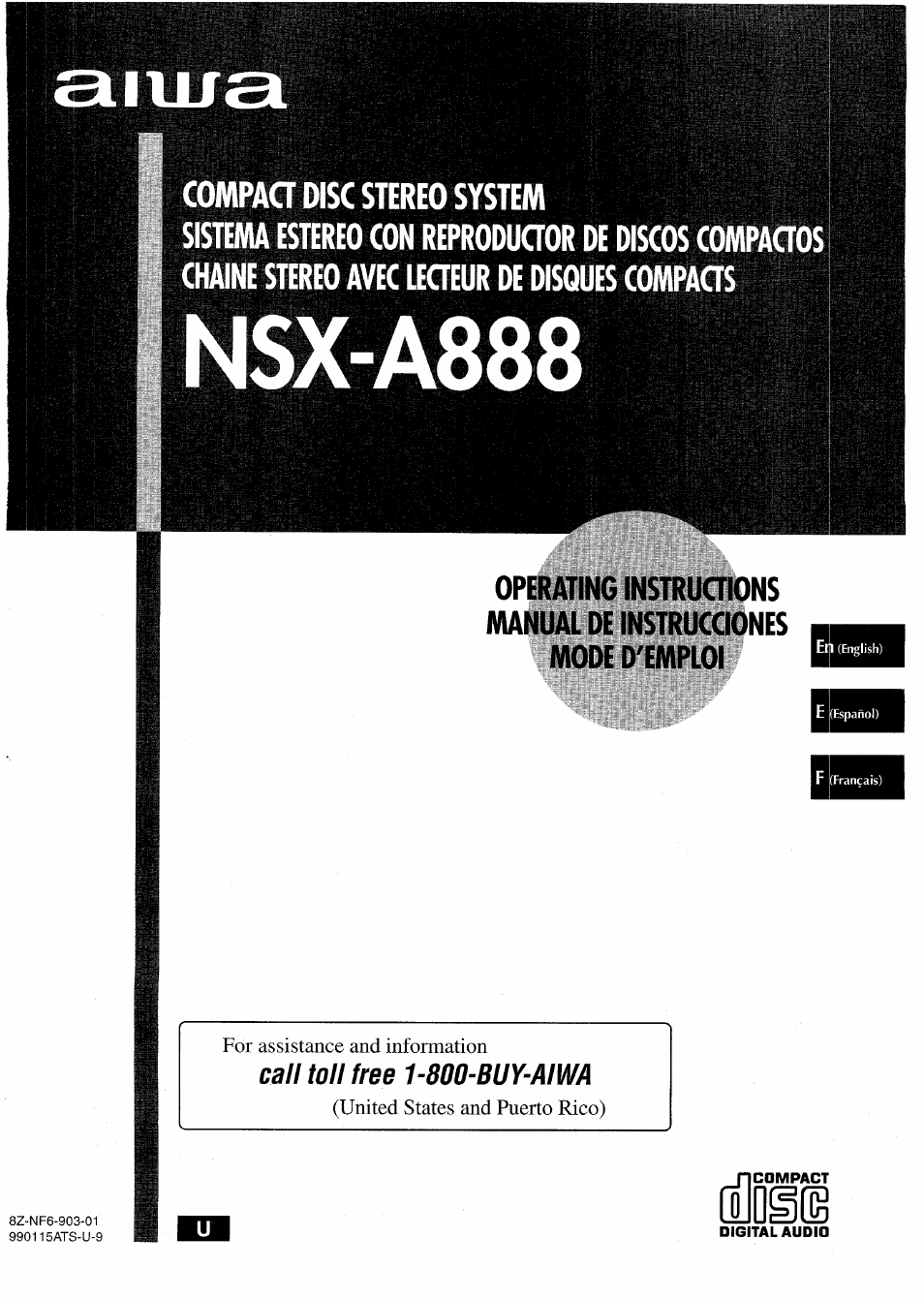 Aiwa NSX-A888 User Manual | 92 pages