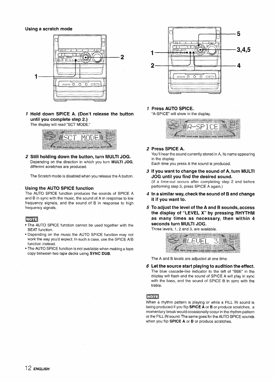Srr mode, N .sf' k.:e, E...euel 3 | Aiwa NSX-A888 User Manual | Page 12 / 92