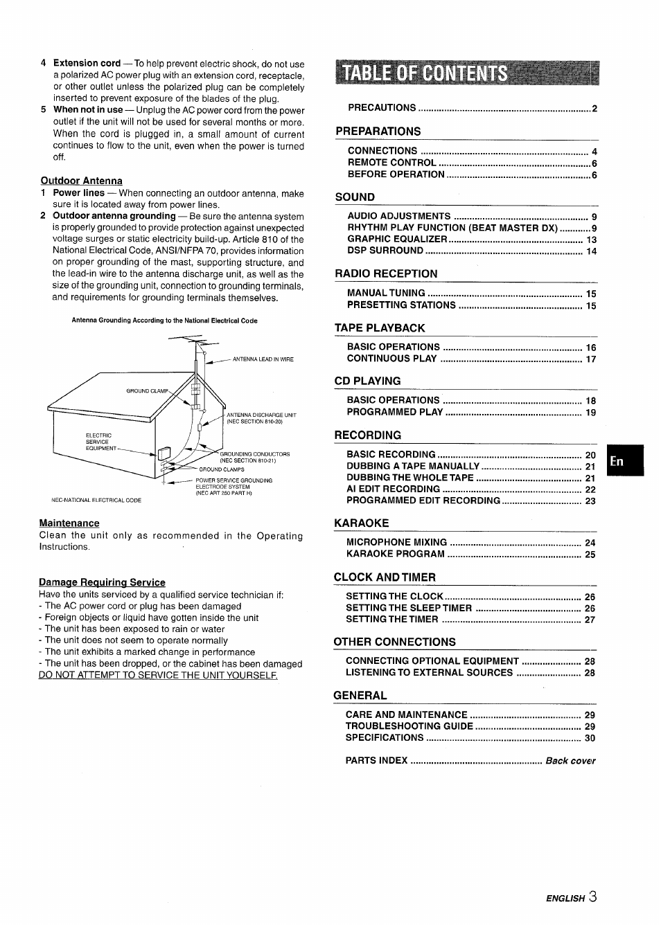 Aiwa NSX-A888 User Manual | Page 3 / 92