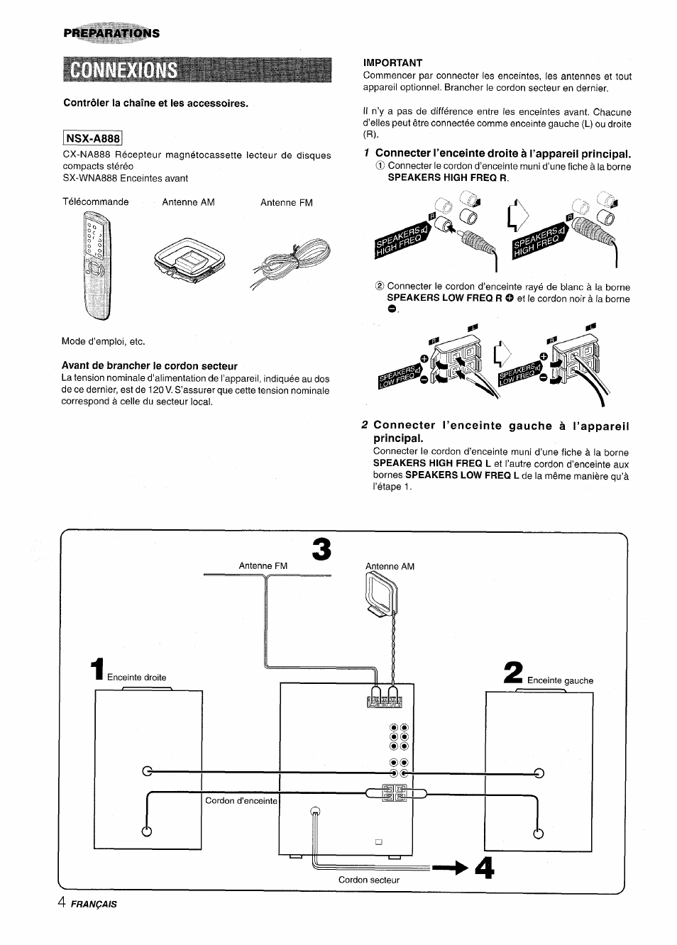 Preparations | Aiwa NSX-A888 User Manual | Page 64 / 92