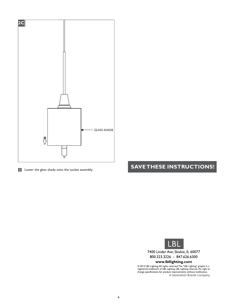 Save these instructions | LBL Lighting Rocks P User Manual | Page 4 / 4