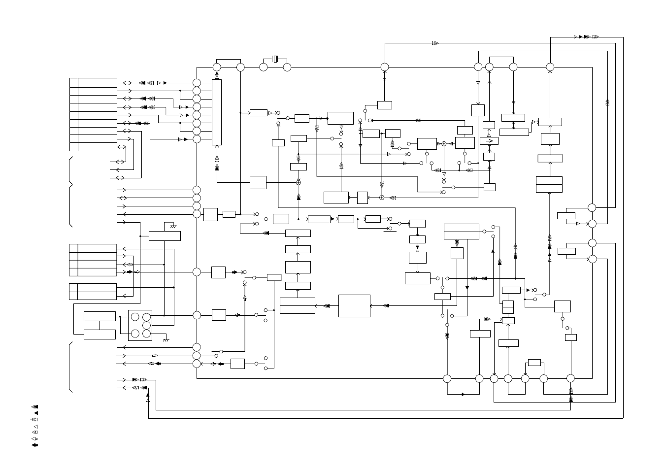 Y/c/audio/head amp block diagram | Aiwa HV-FX5100 User Manual | Page 57 / 84
