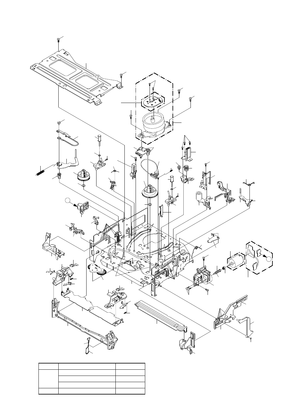Chassis exploded view (top view) | Aiwa HV-FX5100 User Manual | Page 78 / 84
