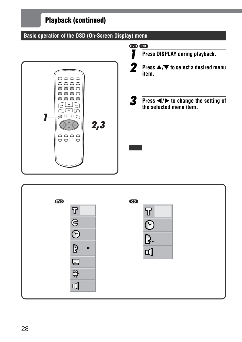 Playback (continued) | Aiwa XD-SPM823 User Manual | Page 28 / 59