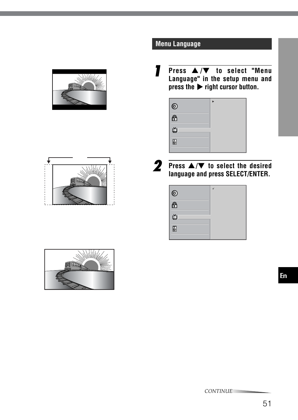 Menu language, As necessar y | Aiwa XD-SPM823 User Manual | Page 51 / 59