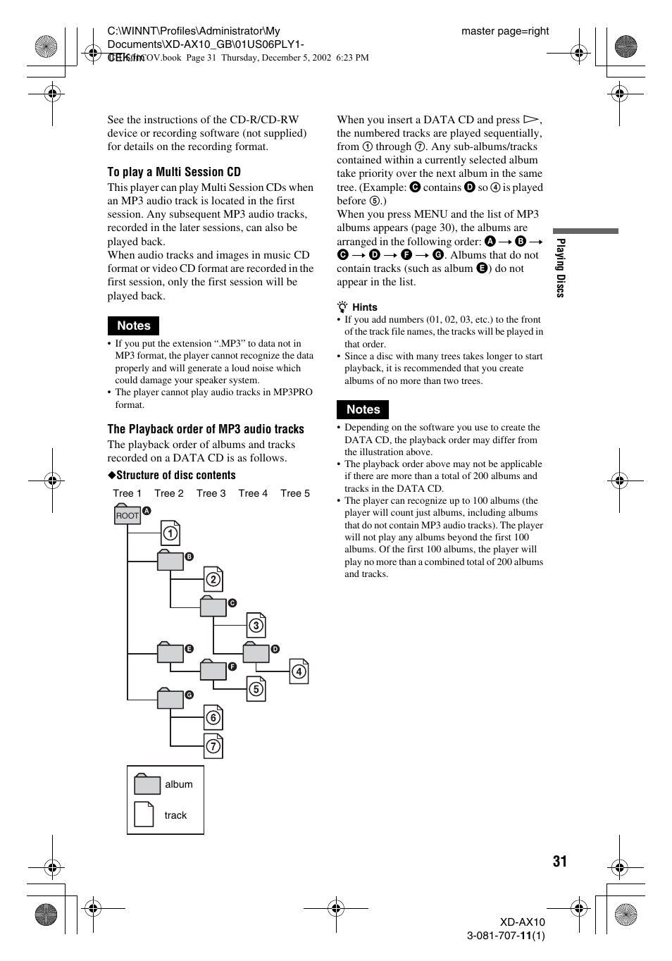 Aiwa XD-AX10 User Manual | Page 31 / 64