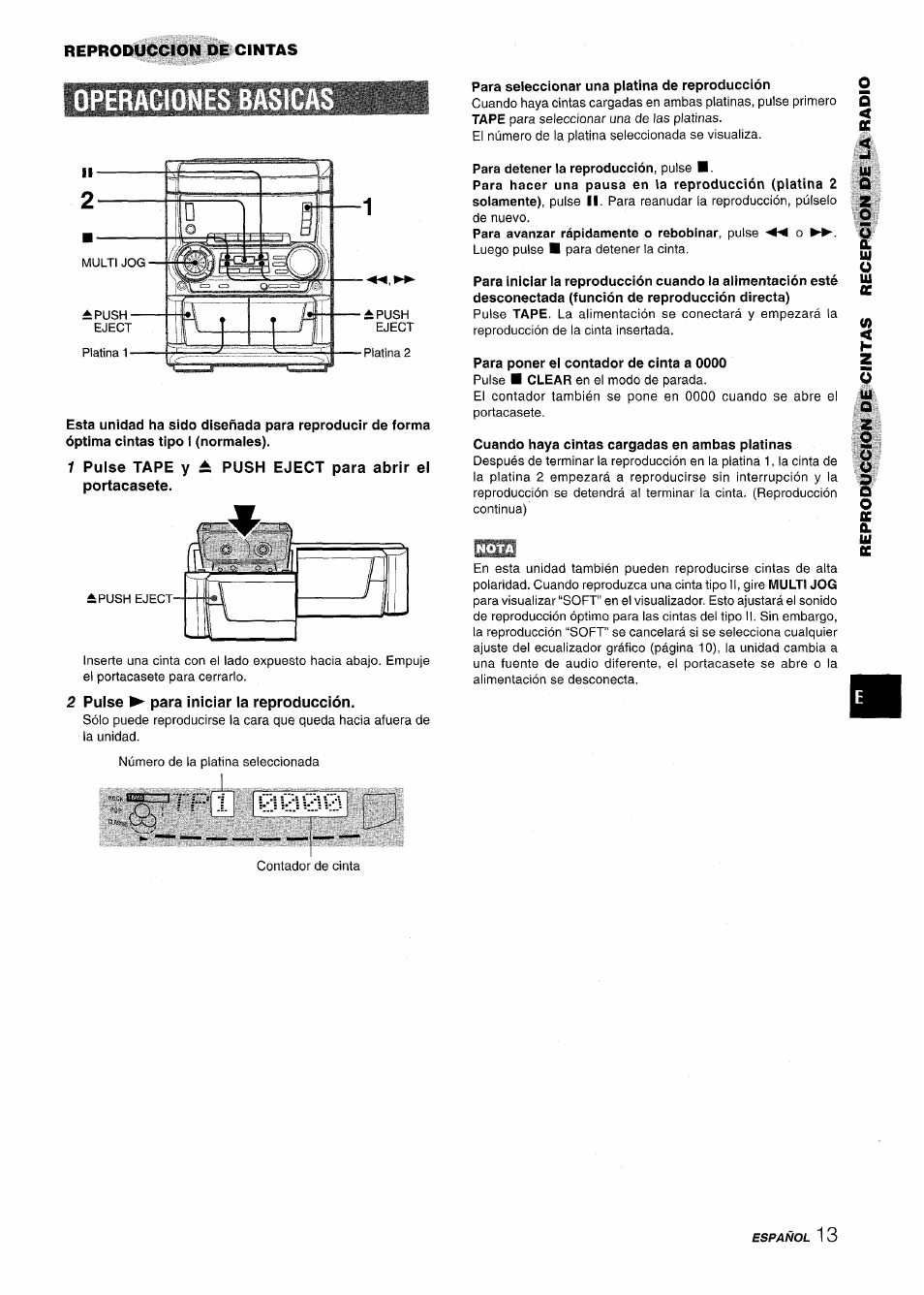 2 pulse ^ para iniciar la reproducción, Az o | Aiwa CX NMA545 User Manual | Page 41 / 88
