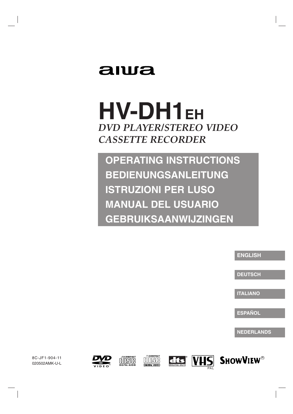 Aiwa HV-DH1EH User Manual | 37 pages