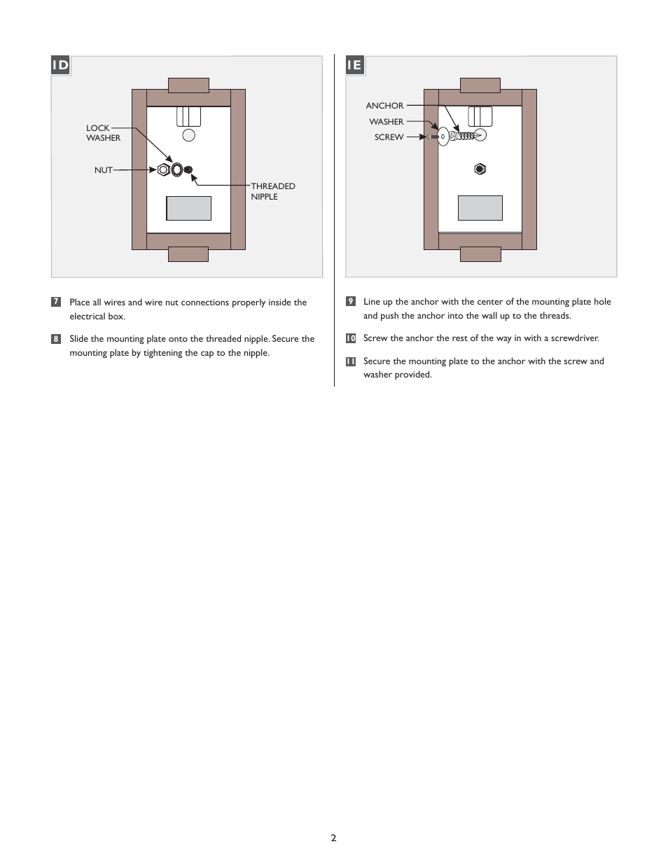 1e 1d | LBL Lighting Omni w/Cover Small CF User Manual | Page 2 / 4