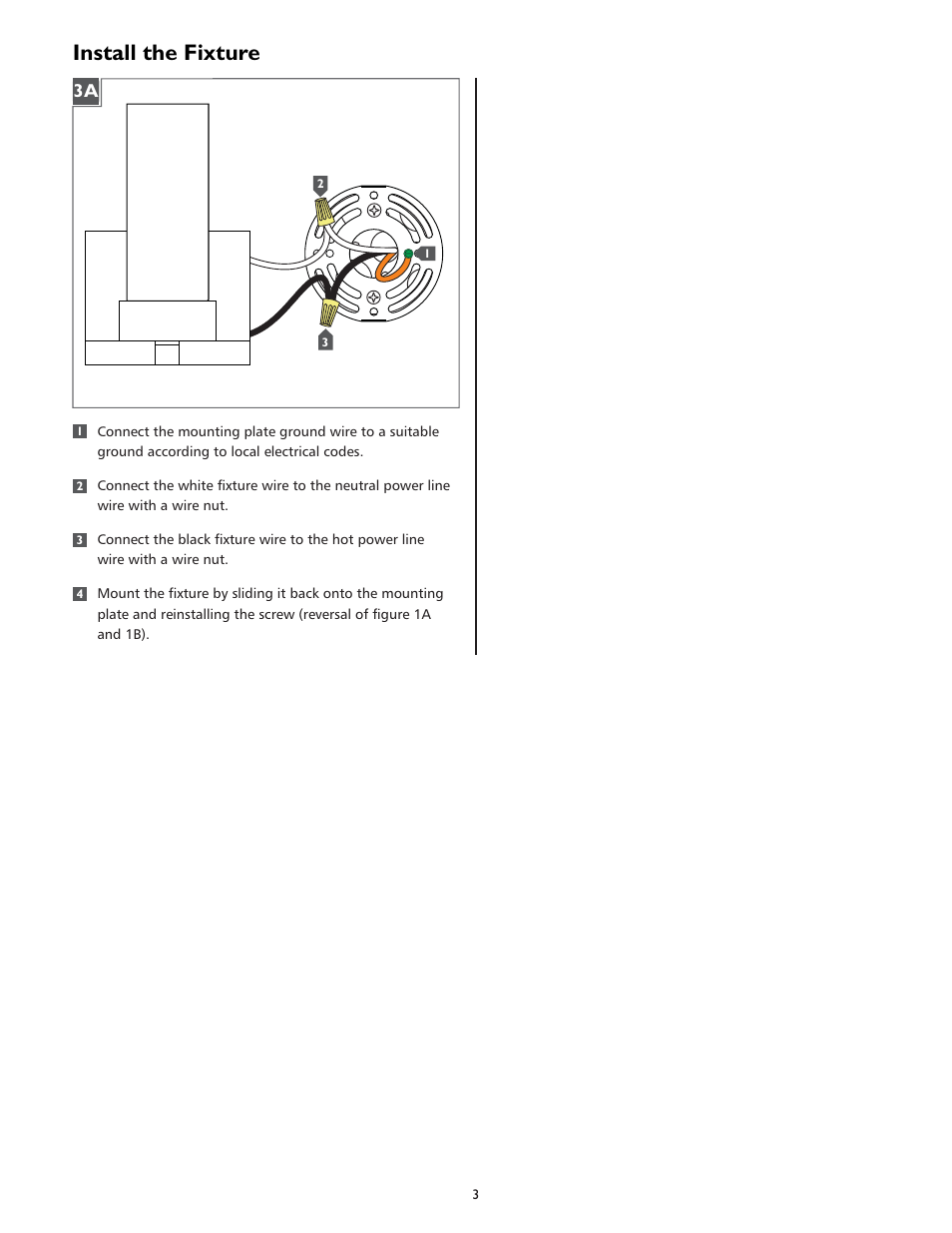 Install the fixture | LBL Lighting Jada User Manual | Page 3 / 4