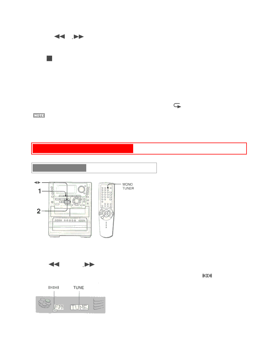 Radio reception pg. 16, Manual tuning | Aiwa NSX-MTD9 User Manual | Page 29 / 66