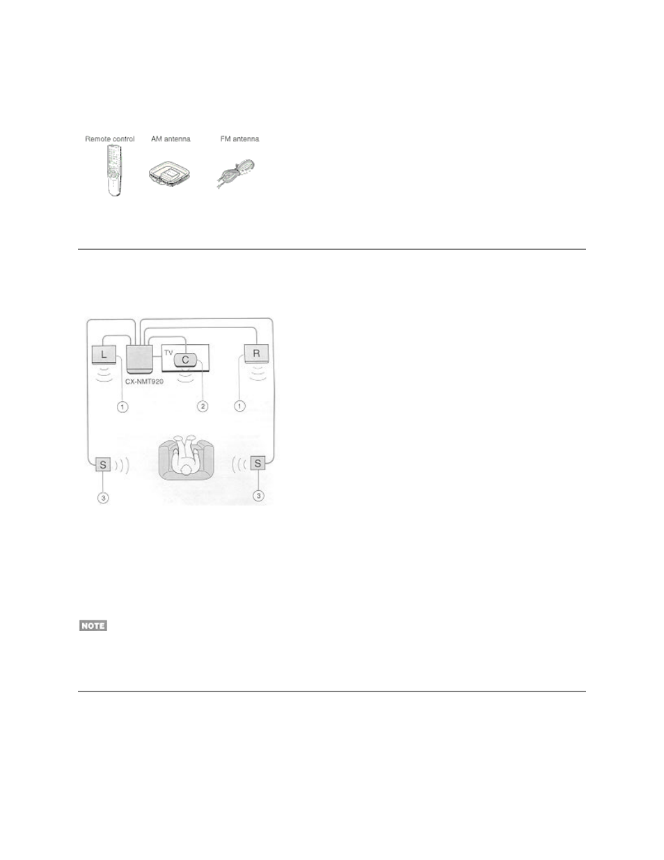 Positioning the speakers, Connections | Aiwa NSX-MTD9 User Manual | Page 5 / 66