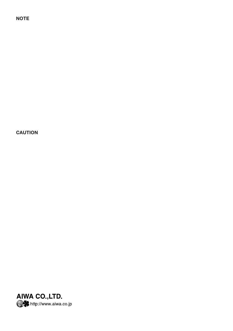 Aiwa CSD-TD28 User Manual | Page 10 / 10