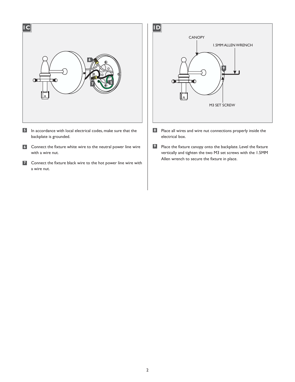 1d 1c | LBL Lighting Icicle User Manual | Page 2 / 4