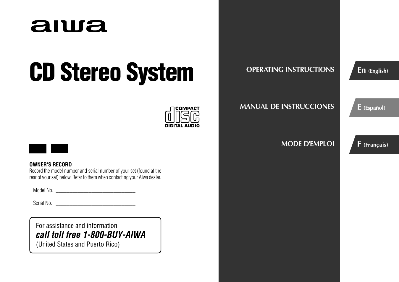 Aiwa NSX-D22 User Manual | 22 pages
