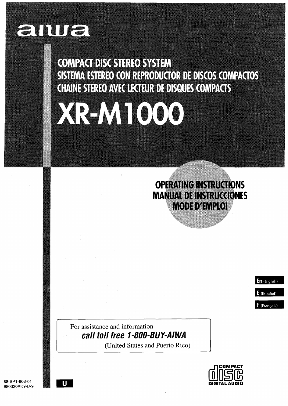 Aiwa XR-M1000 User Manual | 100 pages