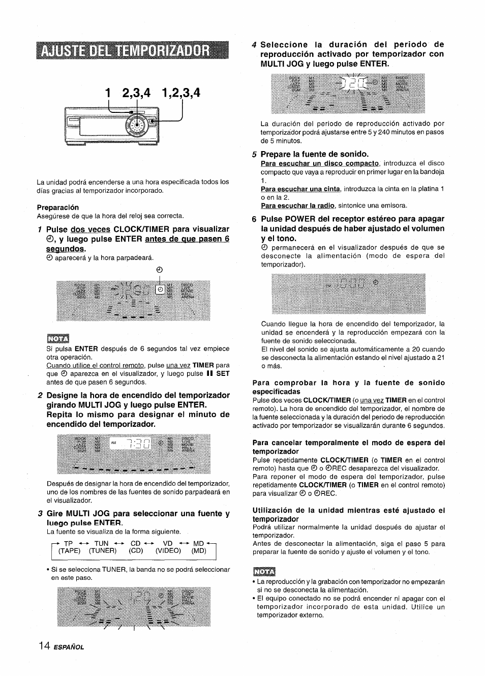 Mporizad, Preparación | Aiwa XR-M1000 User Manual | Page 46 / 100