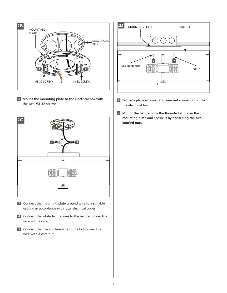 LBL Lighting Fiona 18 Flush Mount CF User Manual | Page 2 / 4