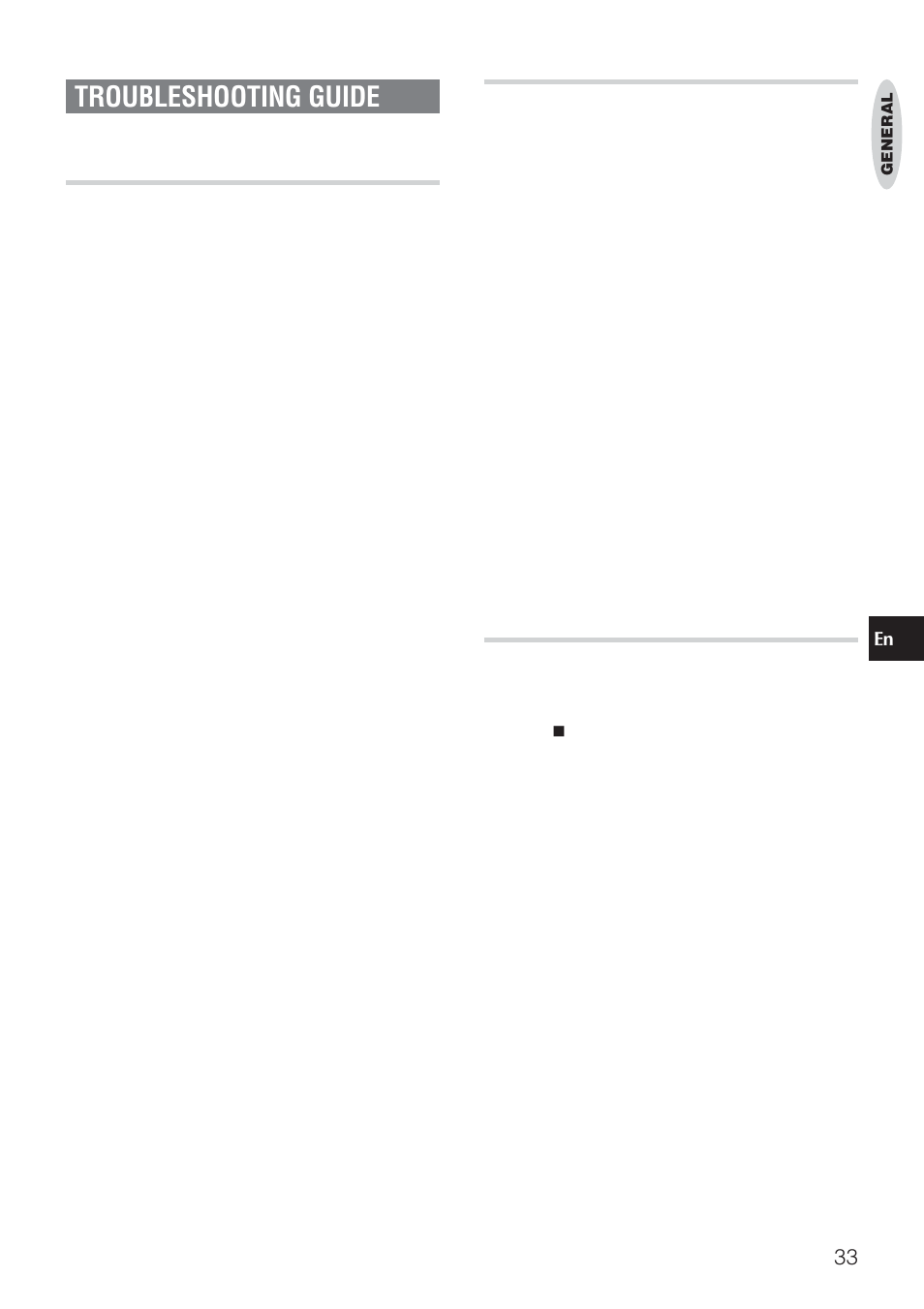 Troubleshooting guide, Receiver, Disc player | Resetting the unit | Aiwa HT-DV90 User Manual | Page 33 / 42