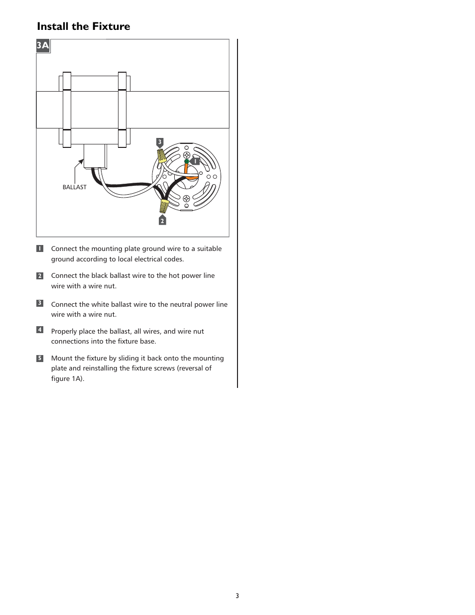 Install the fixture | LBL Lighting Alban W User Manual | Page 3 / 4