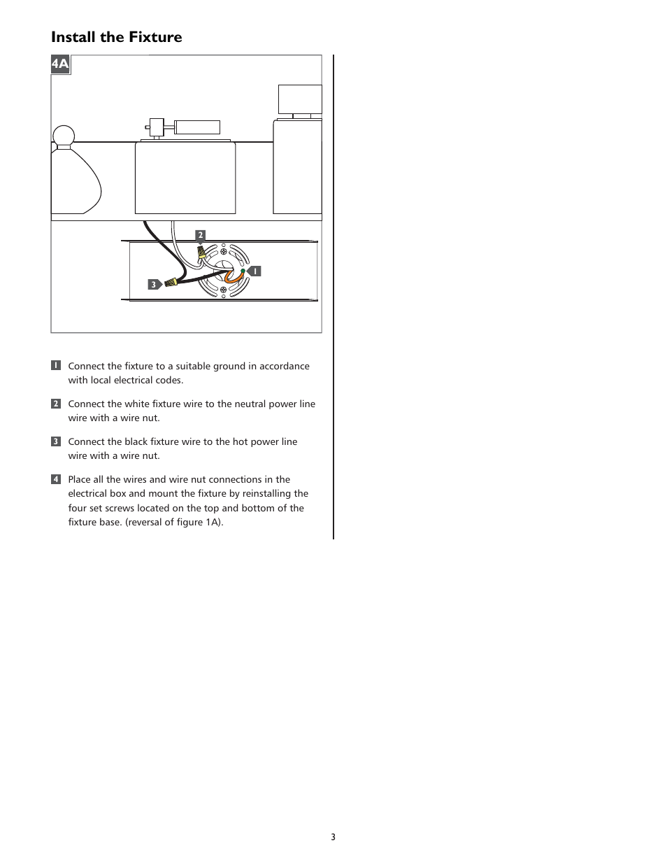 Install the fixture | LBL Lighting Lola User Manual | Page 3 / 4