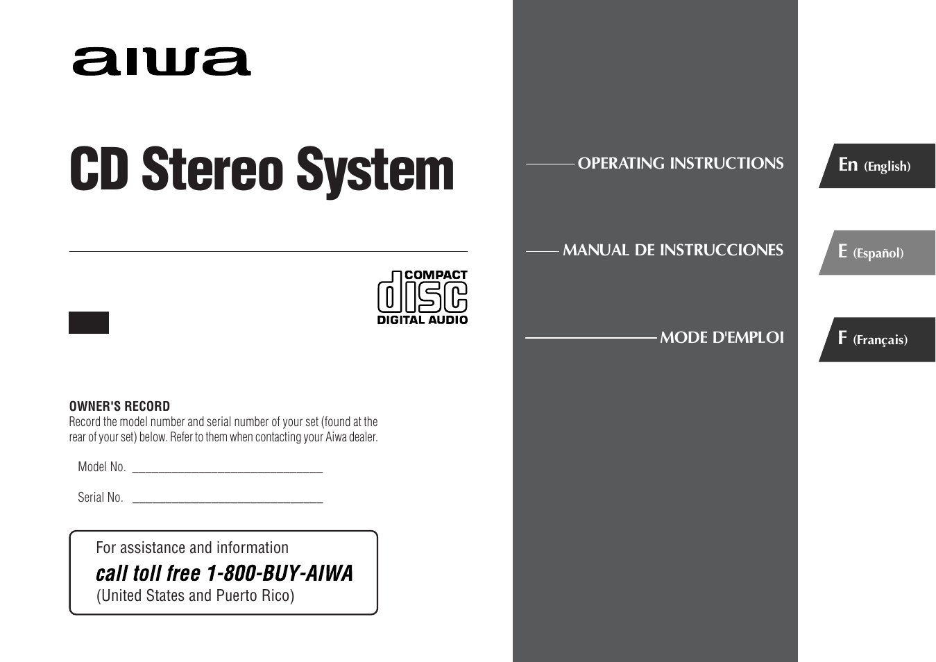 Aiwa NSX-TR77 User Manual | 22 pages
