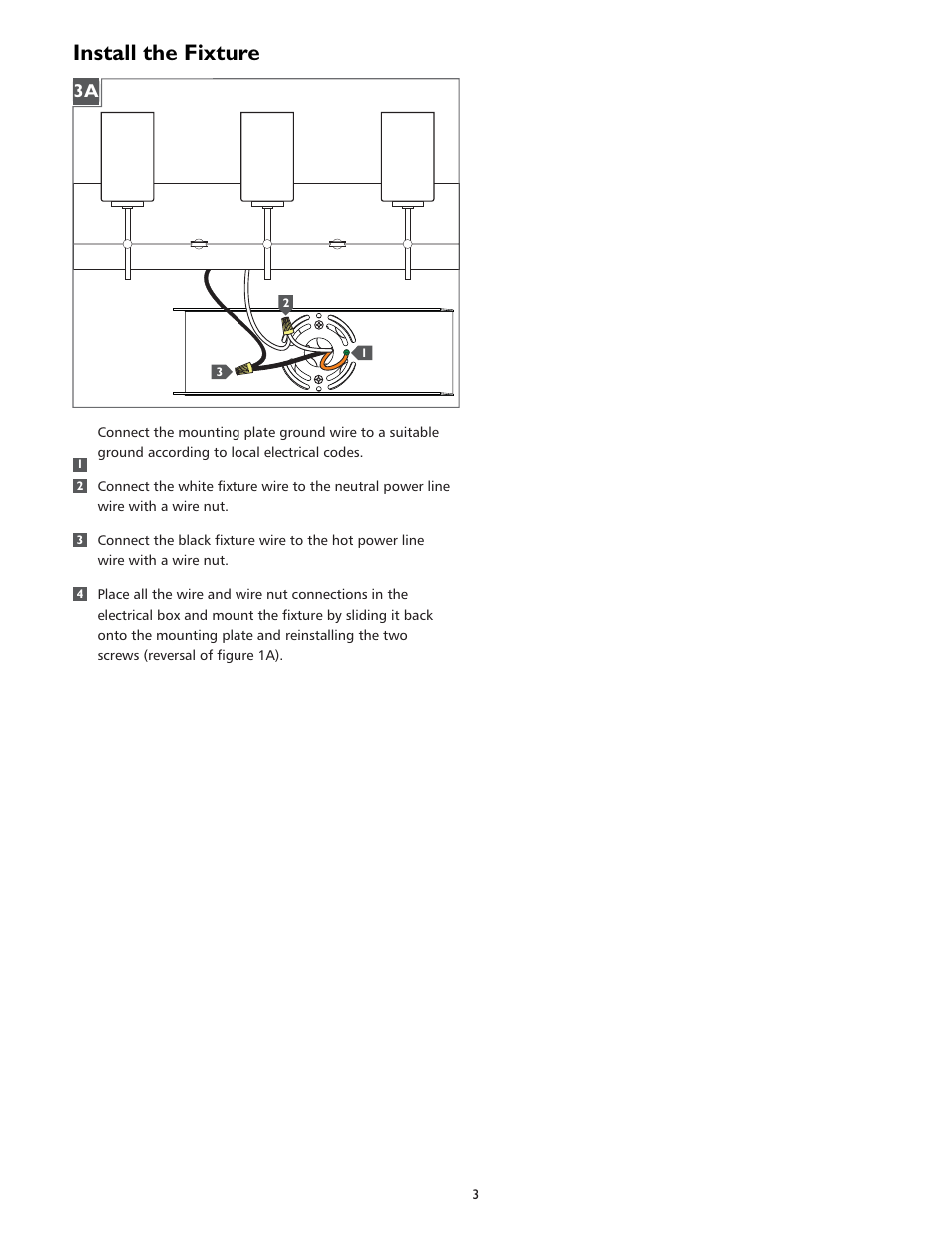 Install the fixture | LBL Lighting Oliver 3-Light User Manual | Page 3 / 4